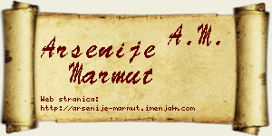 Arsenije Marmut vizit kartica